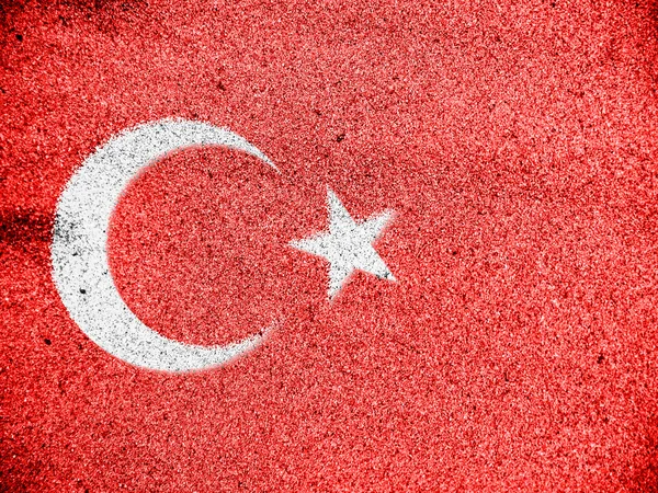 De Turkse vlag — Stockfoto