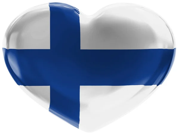 A bandeira finlandesa — Fotografia de Stock