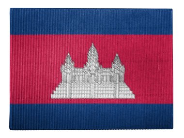 karton kutu boyalı Kamboçya bayrağı