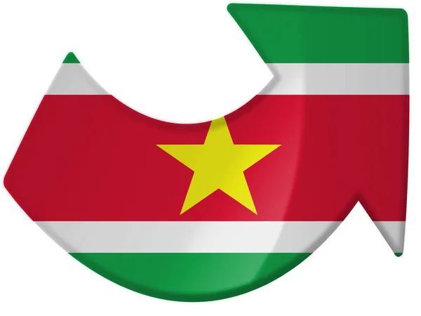 Surinamese flag painted on — Stock Photo, Image