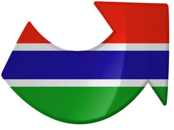 De vlag van gambia — Stockfoto