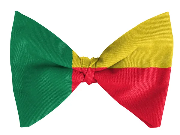 Benin. Bandiera Benini su papillon — Foto Stock