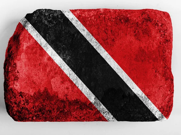 Trinidad und Tobago Flagge auf Ziegelstein gemalt — Stockfoto