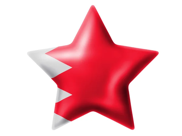 Bahrain. Bahrainska flagga. blank star — Stockfoto