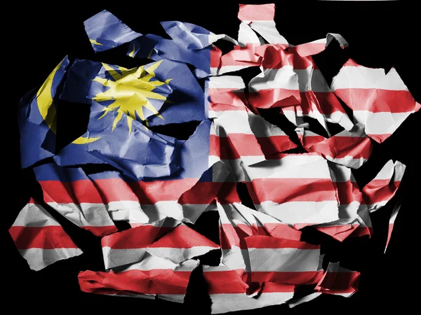 Die malaysische Flagge — Stockfoto