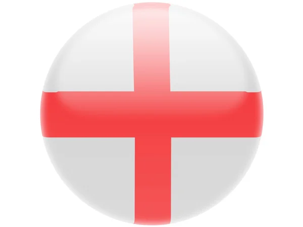 England. englische Flagge. rundes Hochglanzabzeichen — Stockfoto