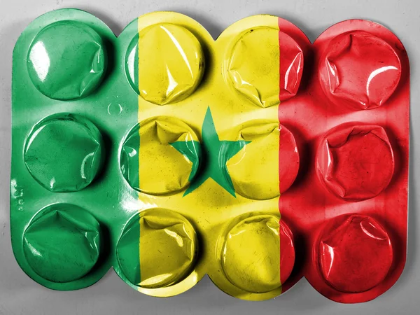 The Senegal flag — Stock Photo, Image