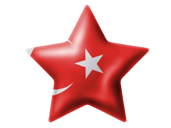 Den turkiska flaggan — Stockfoto