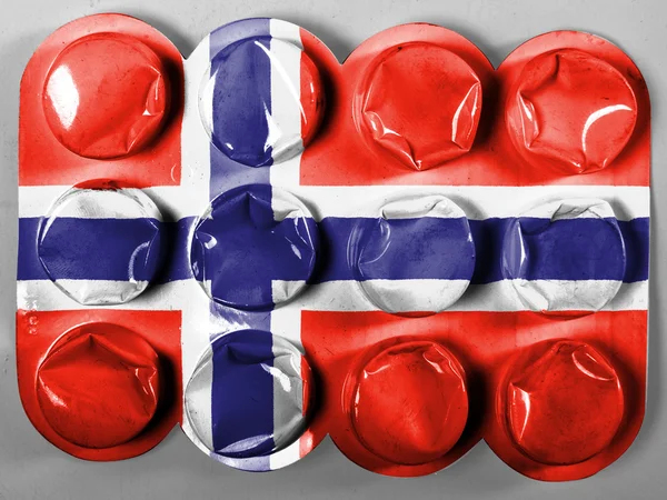 La bandera noruega — Foto de Stock