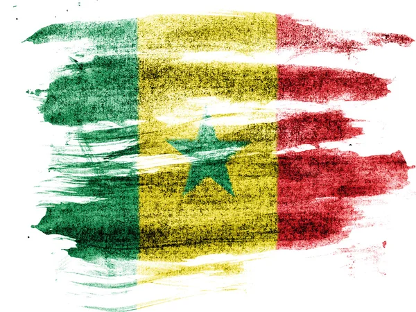 Die senegalesische Flagge — Stockfoto
