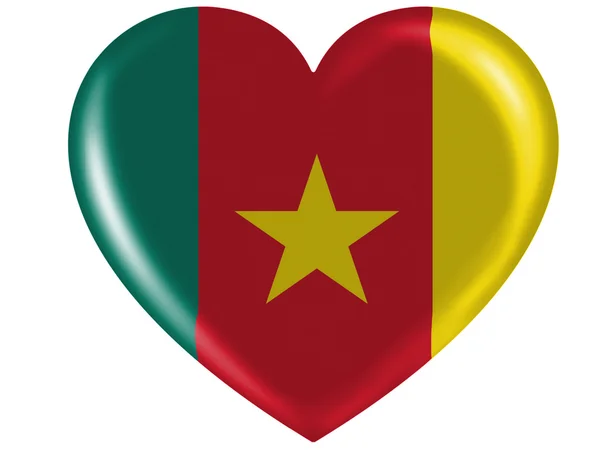 The Cameroonian flag — Stock Photo, Image