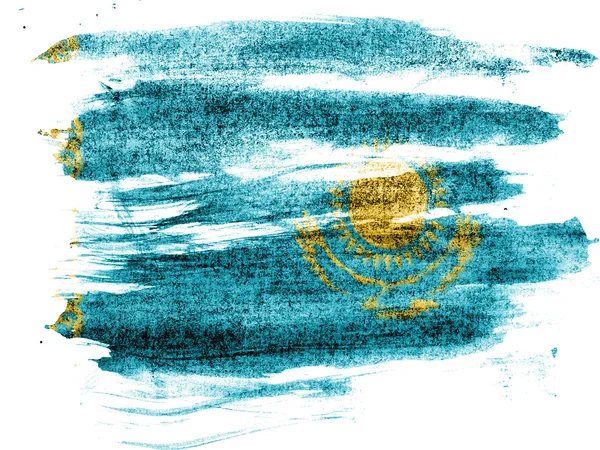 Казахский флаг — стоковое фото