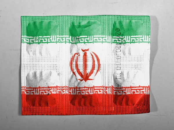 A bandeira iraniana — Fotografia de Stock