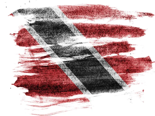 Trinidad and Tobago flag painted on paper with colored charcoals — Stock Photo, Image