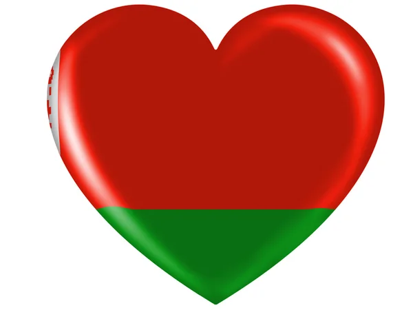 Den vitryska flaggan — Stockfoto