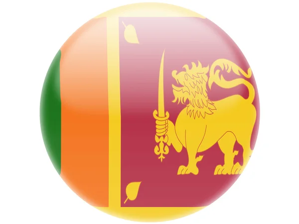 Vlag van Sri lanka. ronde glanzend badge — Stockfoto