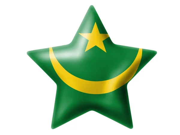 モーリシャスの国旗。光沢のある星 — ストック写真