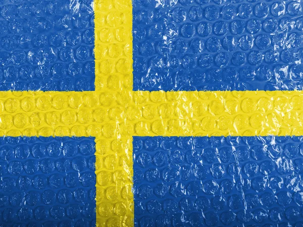 De Zweedse vlag — Stockfoto