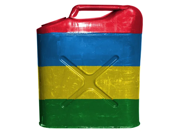 Mauritania flag painted on gasoline can or gas canister — Stock Photo, Image