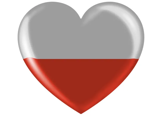 The Polish flag — Stock Photo, Image