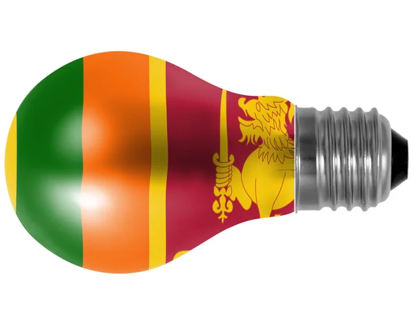 Flaga Sri lanka malowane na żarówkę — Zdjęcie stockowe