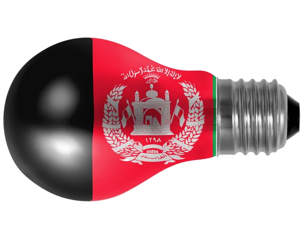 Afghanistan bandiera dipinta su lampadina — Foto Stock