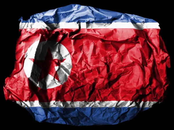 Die nordkoreanische Flagge — Stockfoto