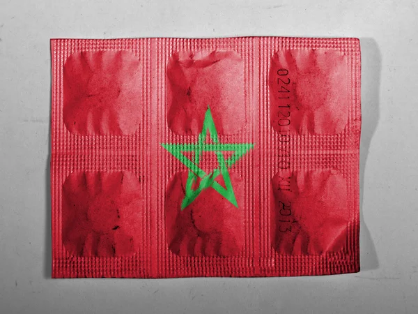 Flaga Maroka — Zdjęcie stockowe