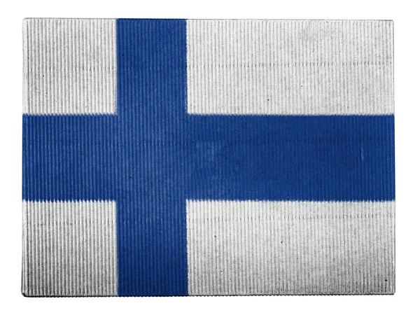 Die finnische Flagge — Stockfoto