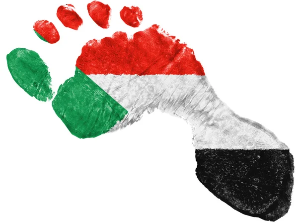 Die sudanesische Flagge Stockbild