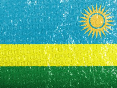 bubblewrap boyalı ruanda bayrağı