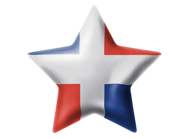 Le drapeau de la République dominicaine — Photo