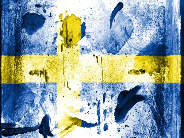 A svéd zászló — Stock Fotó