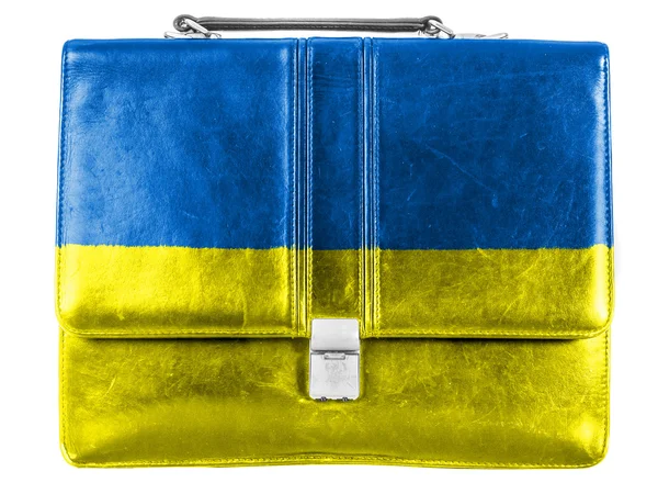 Den ukrainska flaggan — Stockfoto