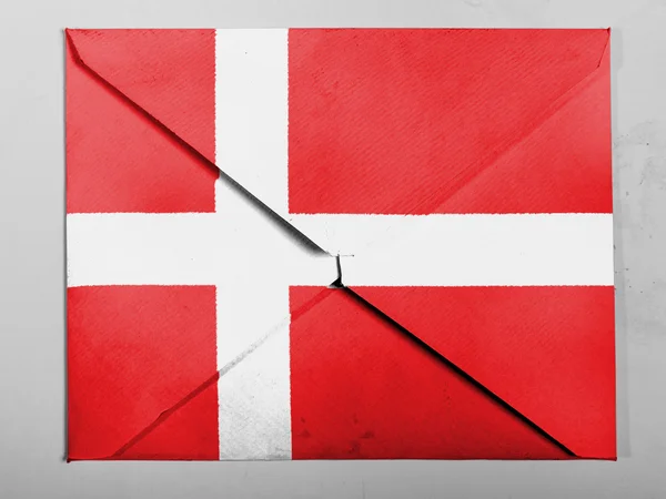 Flagę duńską — Zdjęcie stockowe
