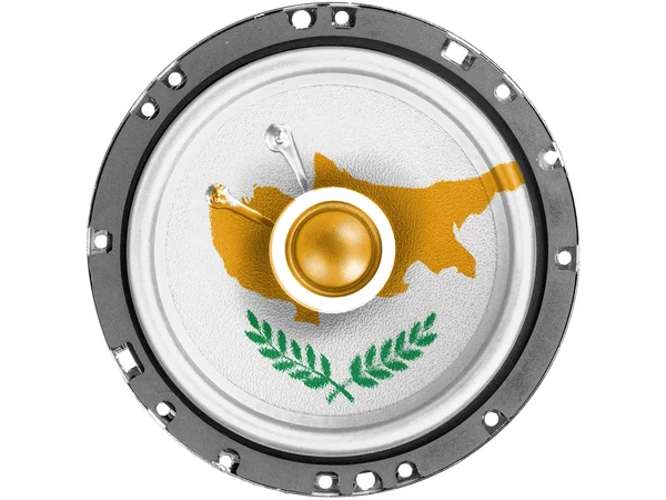 Флаг Кипра на звуковой динамик — стоковое фото