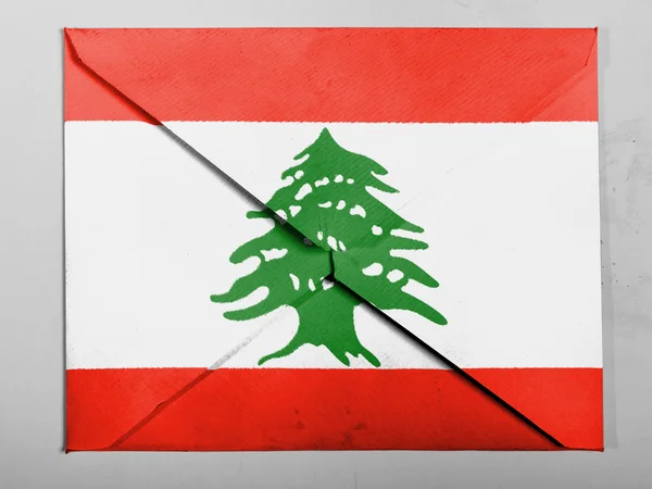 De Libanese vlag — Stockfoto