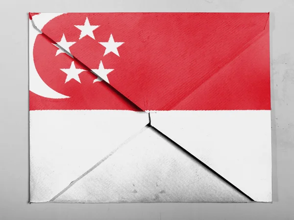 Singapur bayrağı — Stok fotoğraf