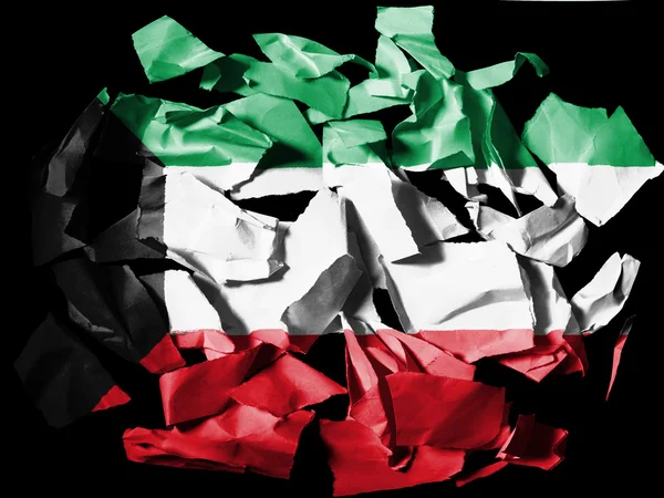 Die kuwaitische Flagge Stockfoto