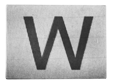 karton kutu boyalı w harfi