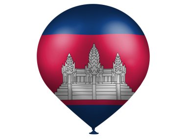 bir balon Kamboçya bayrağı