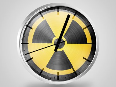 Nuclear radiation symbol painted on clipart