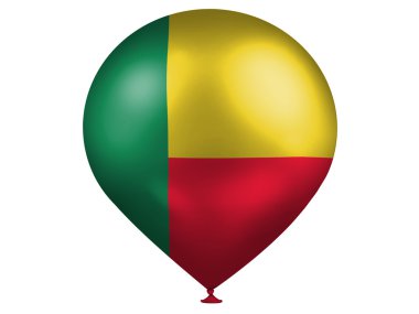 Benin. bir balon benini bayrağı