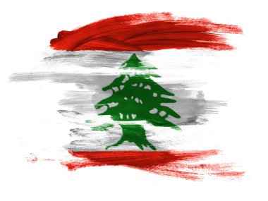 The Lebanese flag clipart