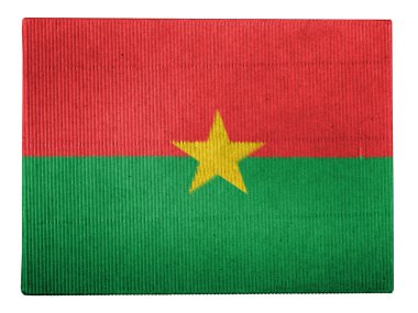 Burkina faso bayrak karton kutu boyalı