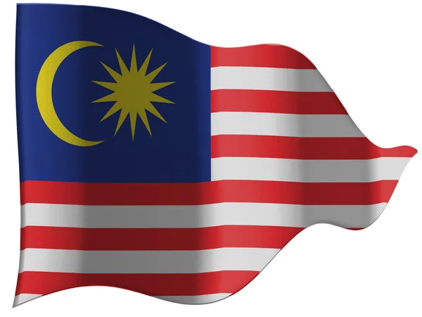 Die malaysische Flagge — Stockfoto