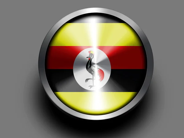 Uganda flagga — Stockfoto