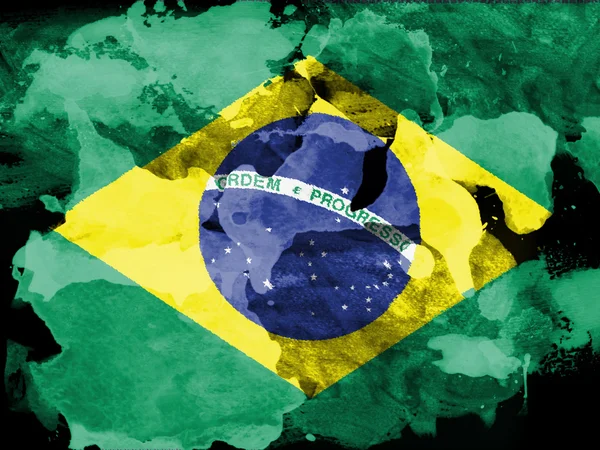 Brazilská vlajka — Stock fotografie