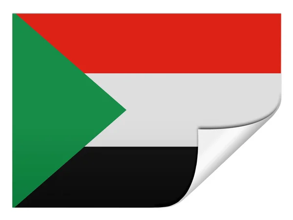 Die sudanesische Flagge — Stockfoto