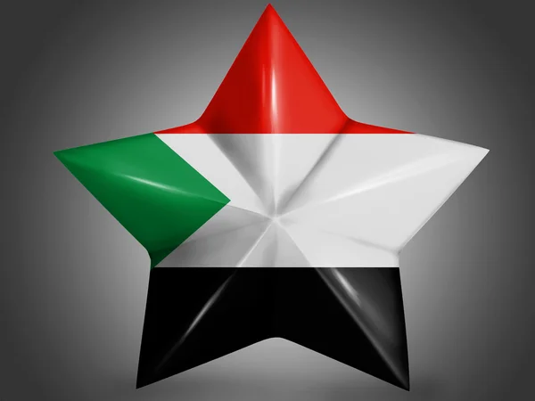Súdán vlajka — Stock fotografie